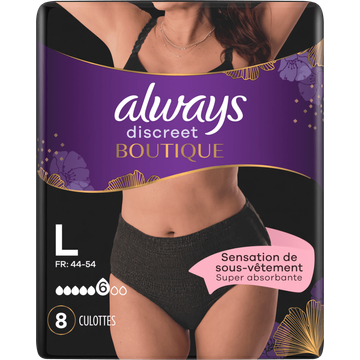 Always Discreet Boutique Zwart Broekjes Voor Urineverlies x8