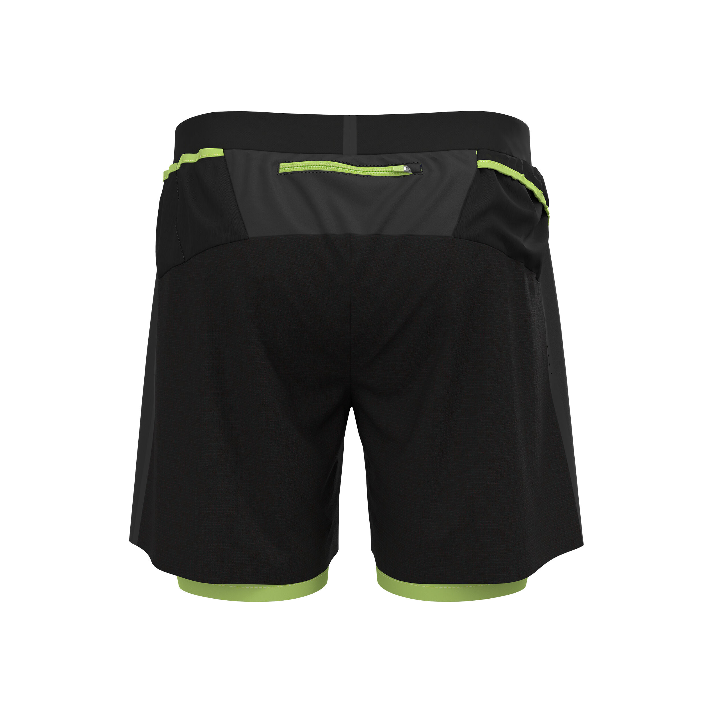 Odlo X-Alp Trail 6inch 2in1 Short De Running Hommes - Noir , Vert Clair