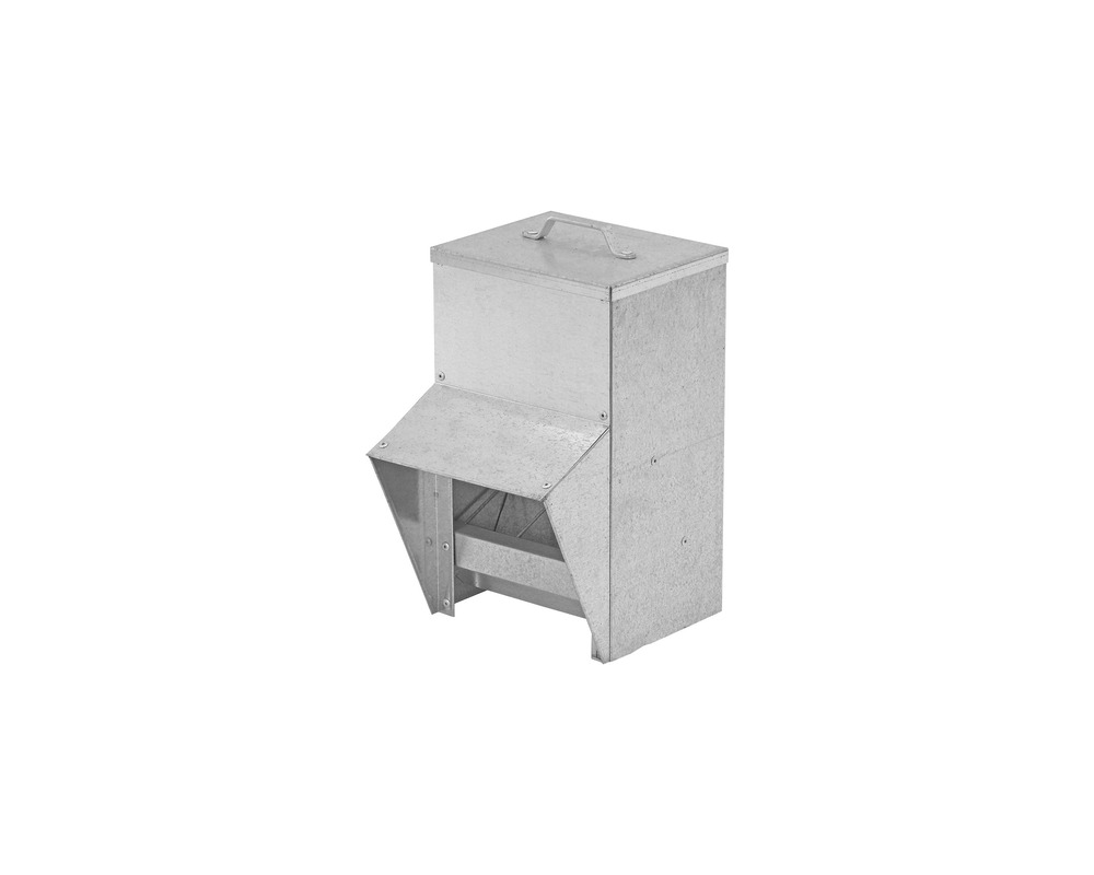 Mangeoire 4 kg pour poules et canards • nourrisseur d'extérieur en métal galvanisé