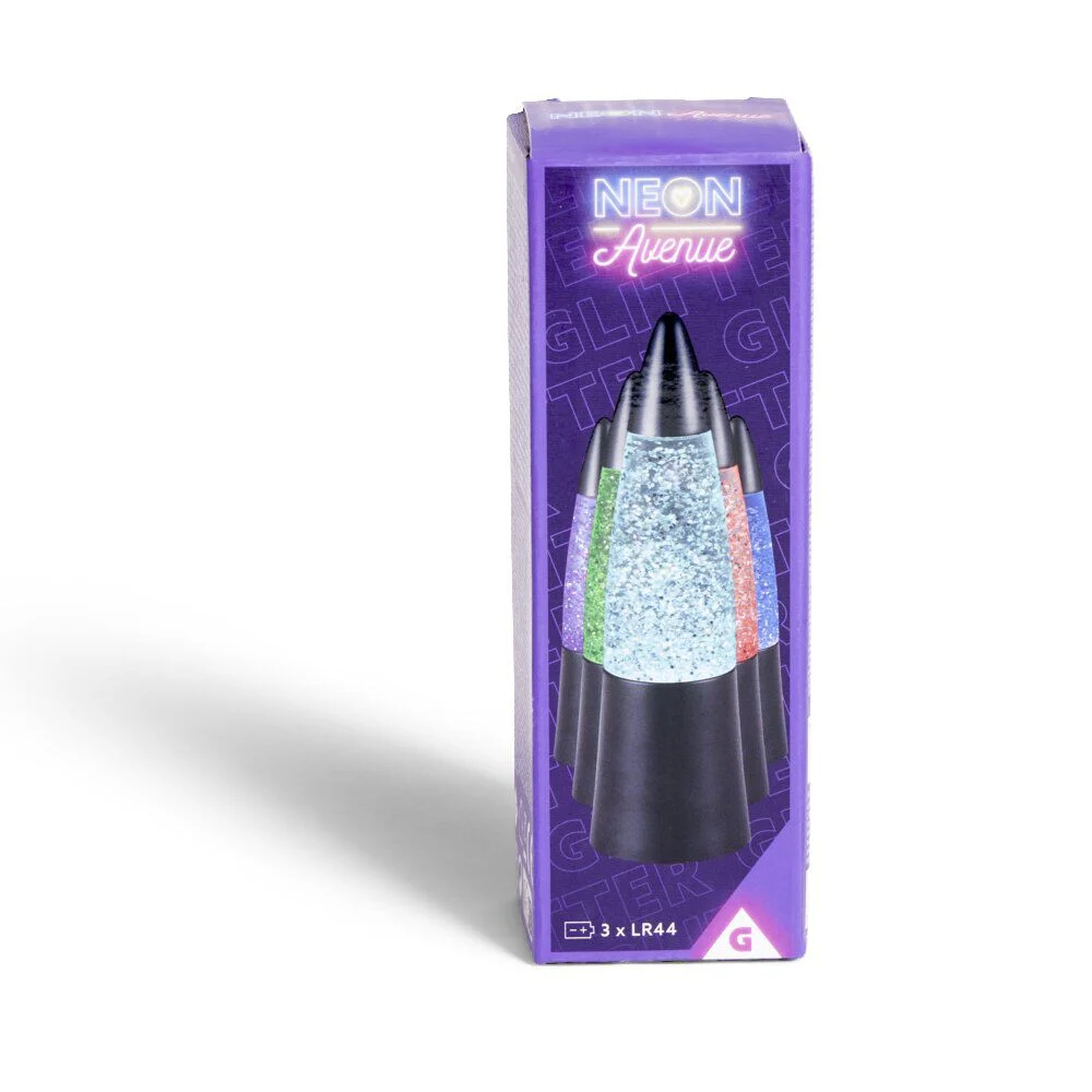 Mini lampe néon à paillettes H15cm