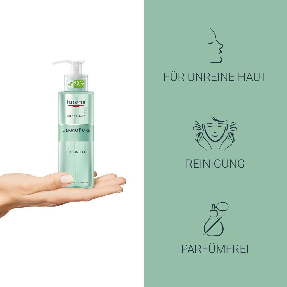 Eucerin® DermoPure Reinigungsgel – Gegen Pickel und unreine Haut – Effektive und gleichzeitig sanfte Reinigung