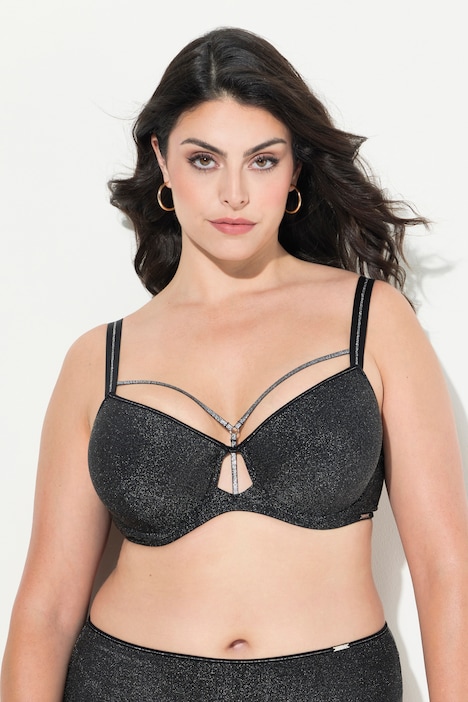 TRUYOU Bügel-BH, Zierband, Softschalen, Metallic-Effekt, Cup C-G