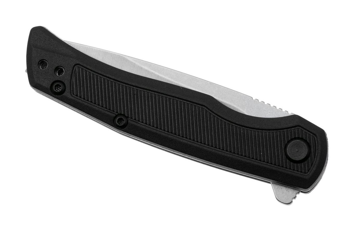 Kershaw Outfield 1428 Stonewashed 4Cr14, Black FRN, zakmes