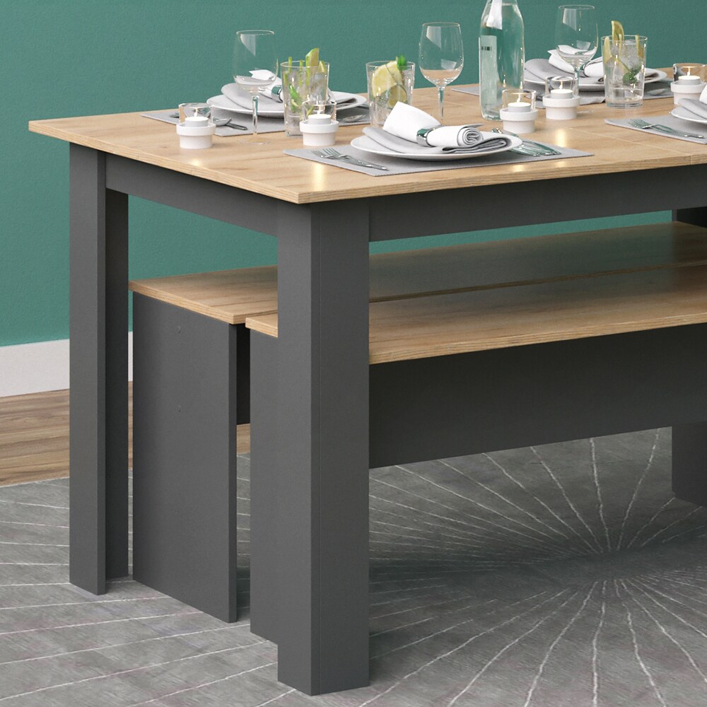 Vicco Tischgruppe Sitzgruppe Esszimmer Sentio Esstisch Küche Tisch Anthrazit