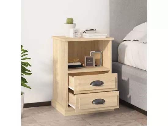 Tables de chevet 2 pcs chêne sonoma 43x36x60 cm
