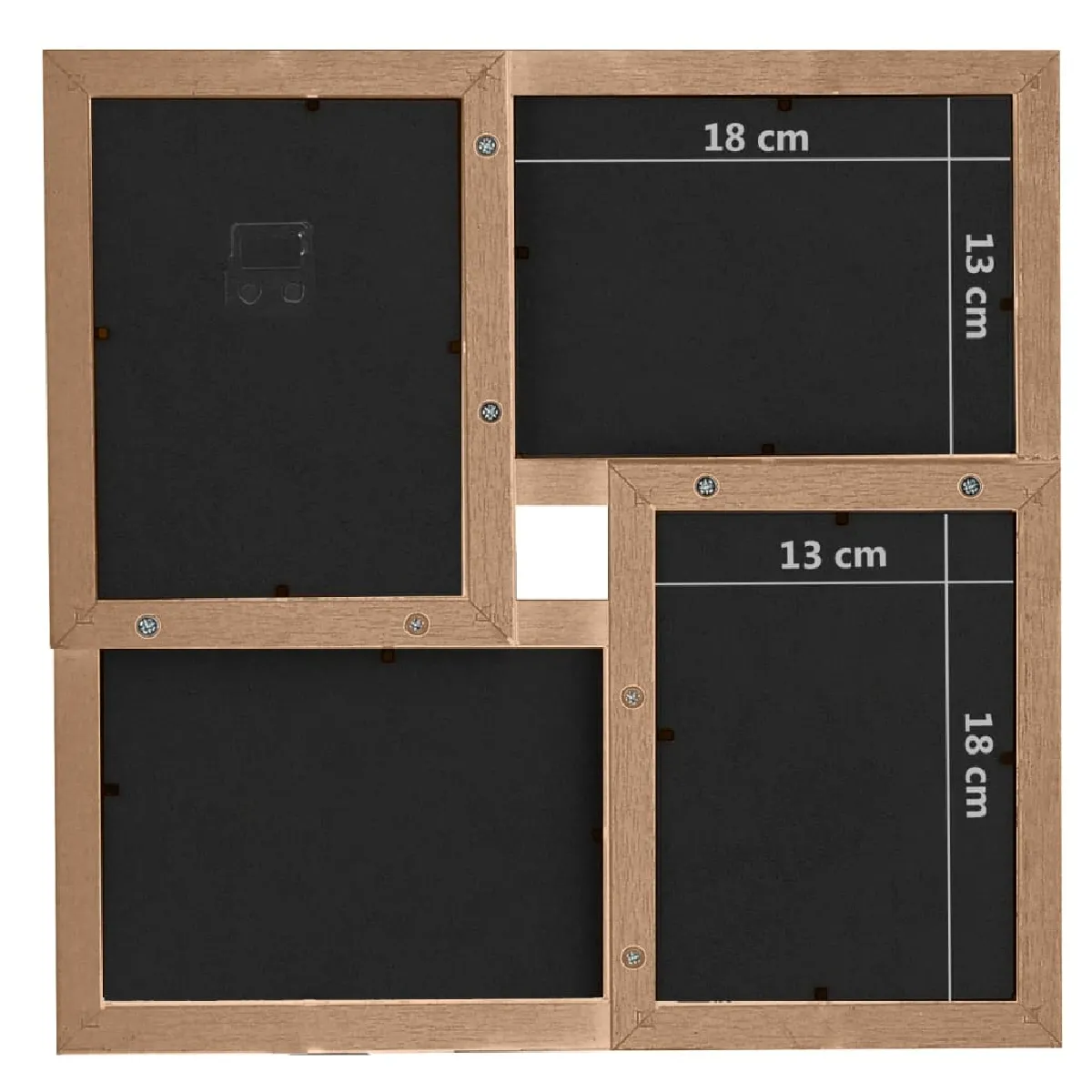 vidaXL Collage de cadres photo - 24x(13x18 cm) Marron clair