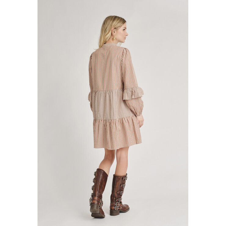 A-VIEW Karin dress Brown/white