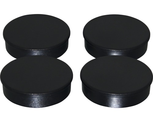 Organisatiemagneten Ø 30 mm, zwart, 4 stuks.