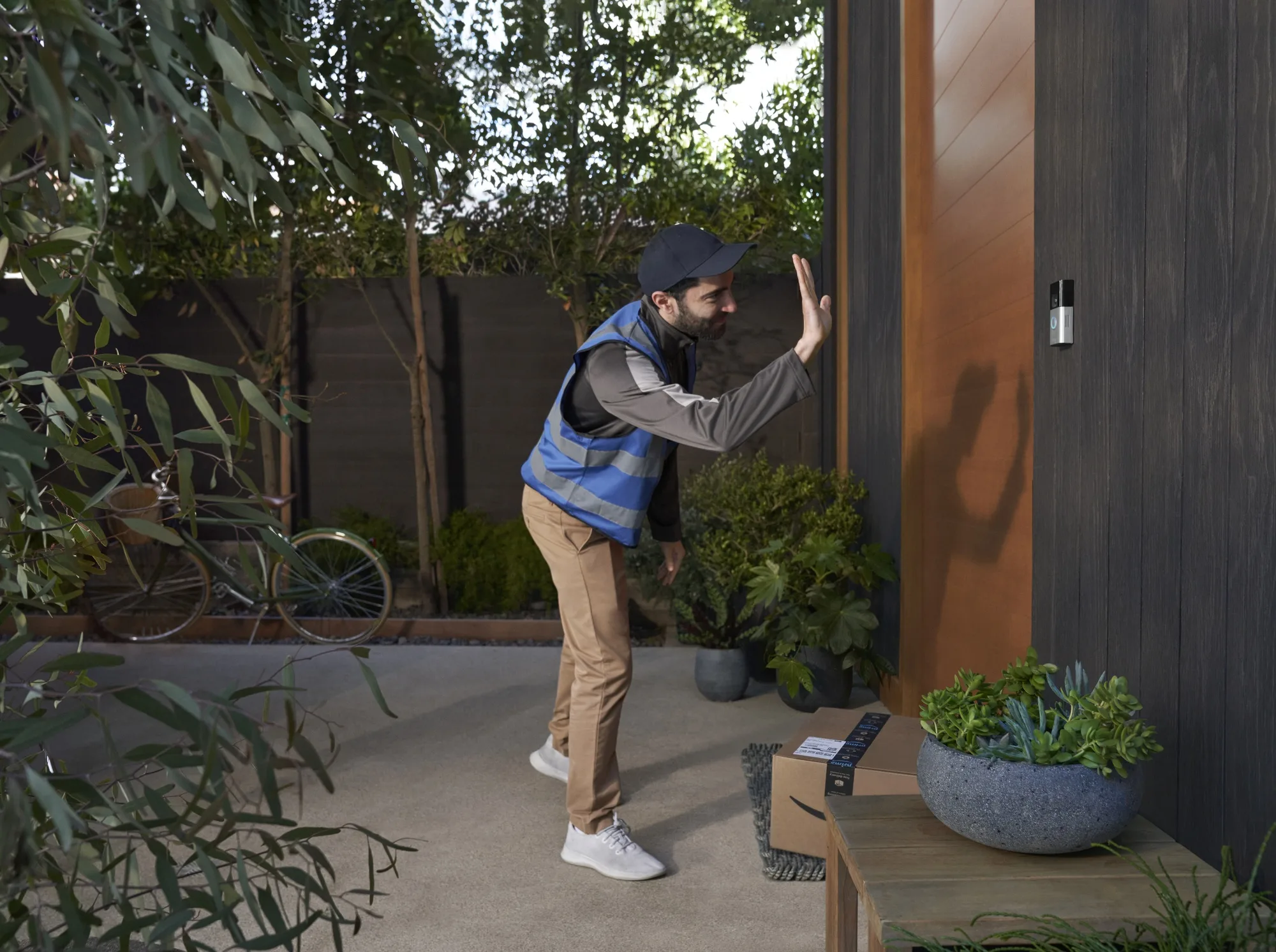 Ring Battery Video Doorbell Pro Nickel Satiné Sonnette connectée