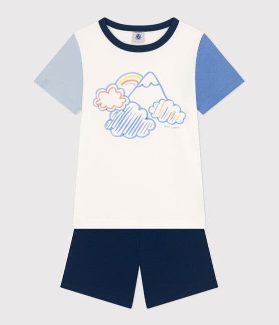 Pyjama short uni en coton enfant