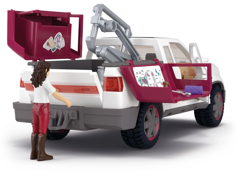 Schleich Spielfigurenset Horse Club Mobile Tierärztin mit A Playset Tierärztin mit mobilem Anhänger