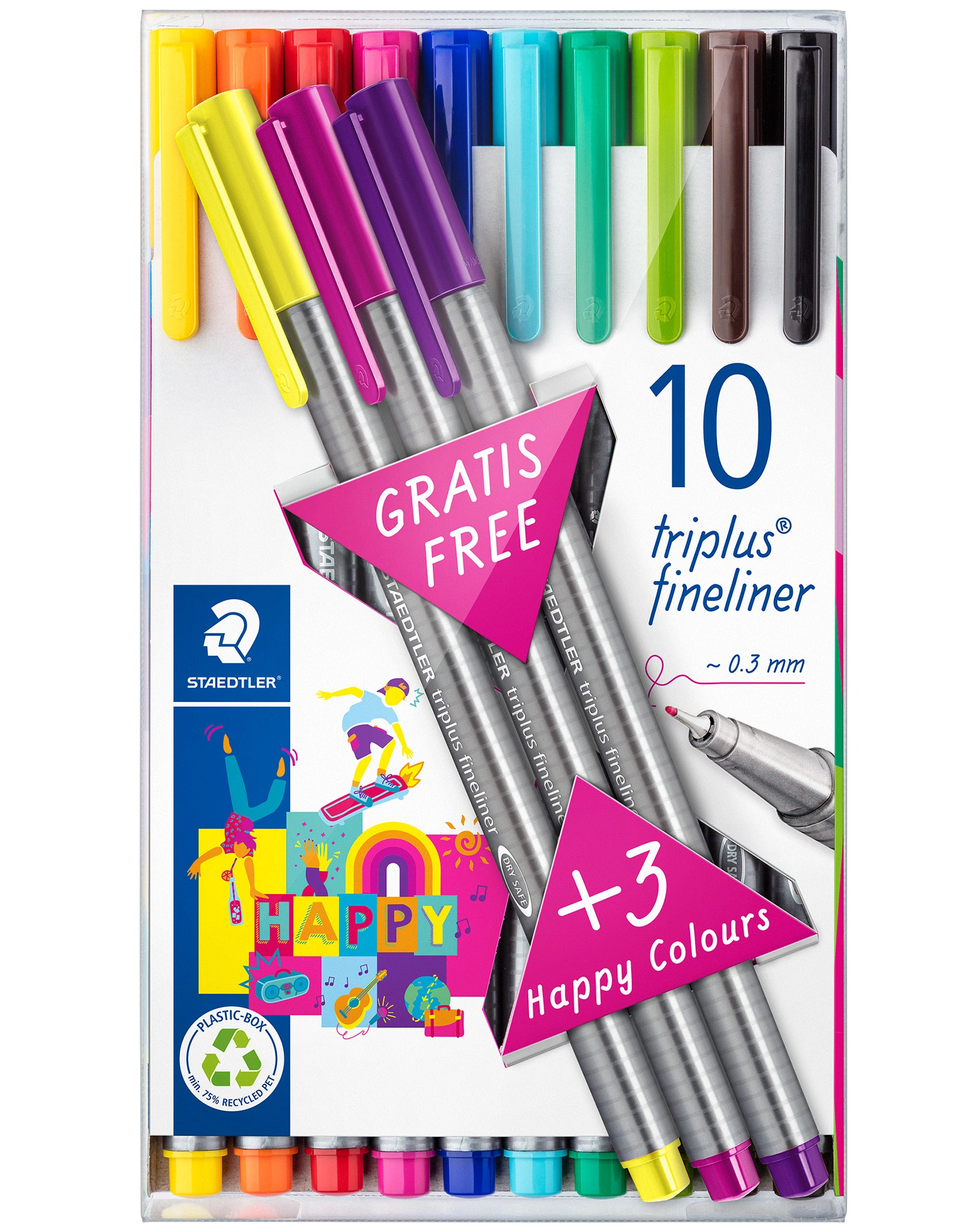 334 TB13  Fineliner triplus® mit 13 Farben