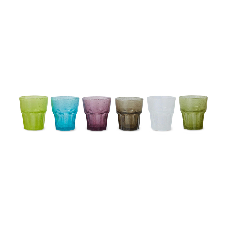 HKliving Mineral water glazen set van 6