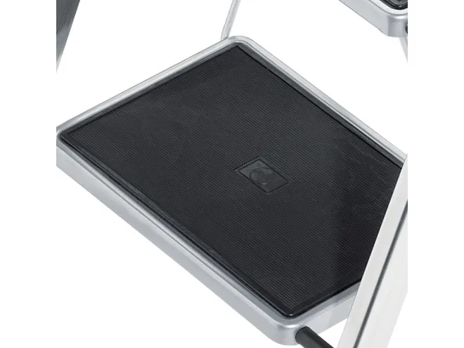 Hailo K30 - Trinstol - 2 trin - arbejdshøjde: 2.25 m - aluminium - aluminium med sorte trin