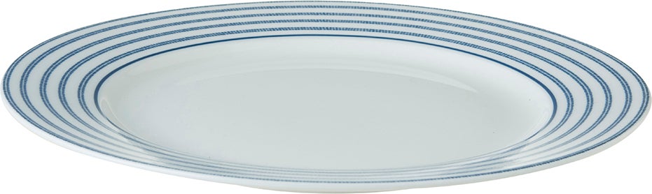 Laura Ashley ontbijtbord Candy Stripe blauw D 20 H 1,9 cm