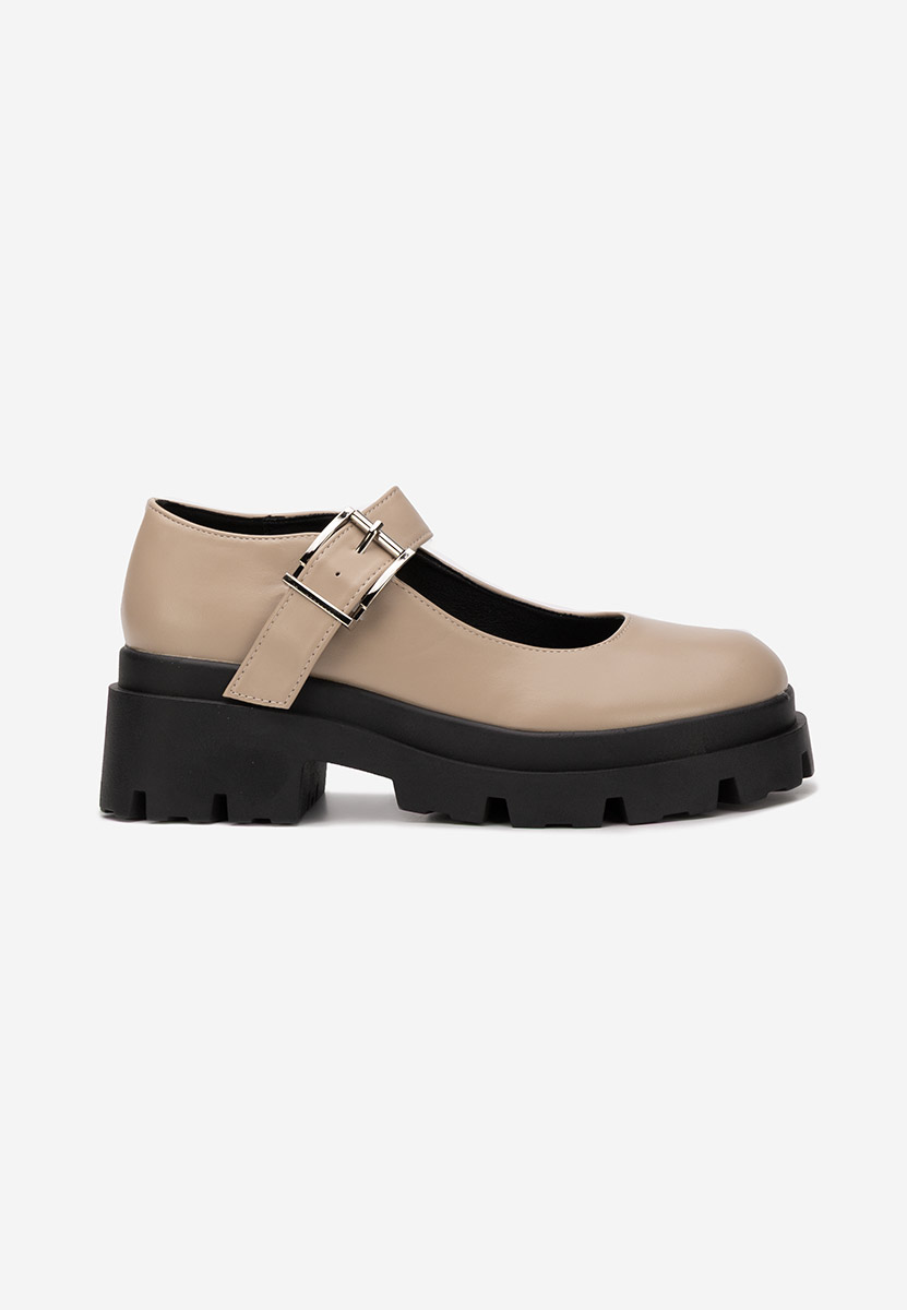 Chaussures à plateforme beige Masovia