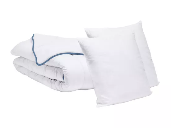 Pack 2 personnes Couette tempérée 220x240cm+ 2 Oreillers 60x60cm
