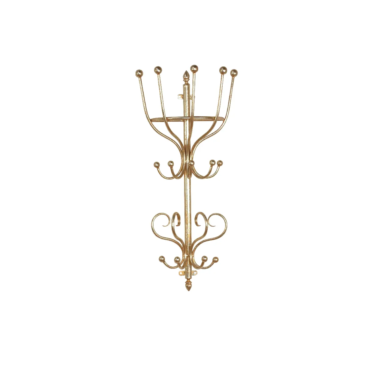 Decoshop26 Porte-manteau mural or