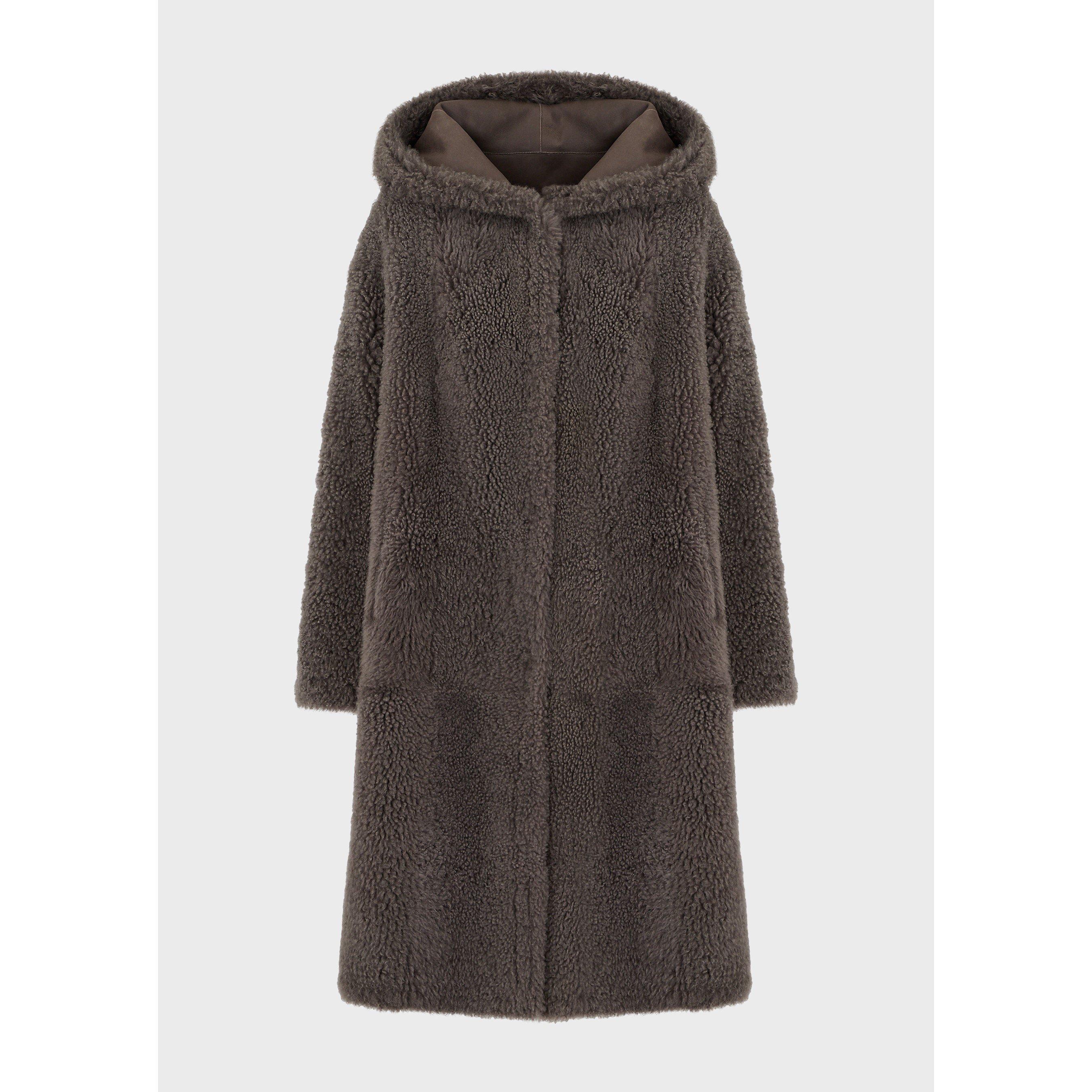 Emporio Armani Hooded Fur Coat