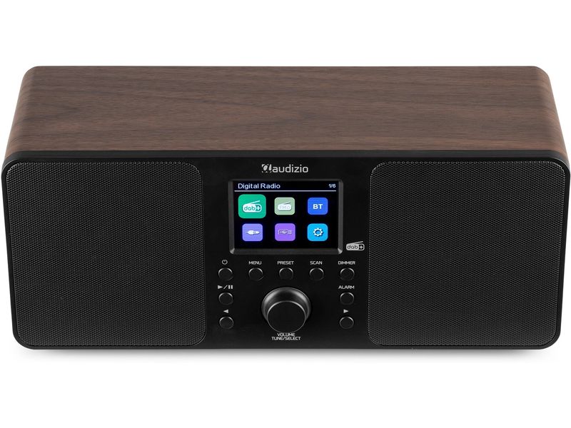 Audizio DAB  Radio Genua Braun DAB  Radio mit Stereo Lautsprecher und Bluetooth