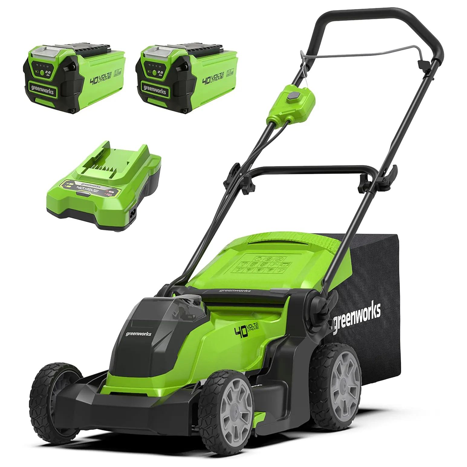 Greenworks G40LM41K2X Cordless Lawnmower for Lawns up to 500m