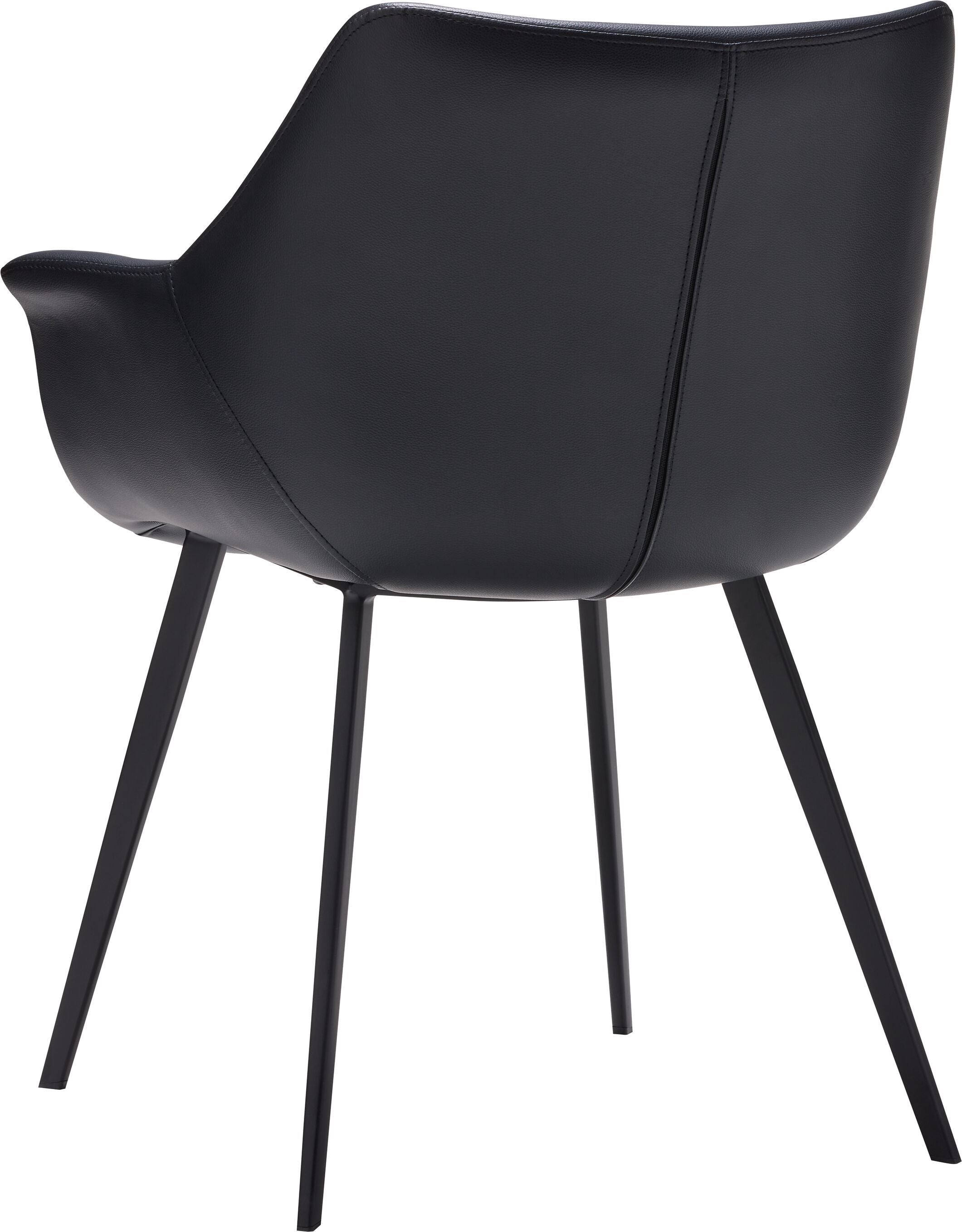 MELVIN Stuhl - Schwarz / B: 62.0 cm x T: 68.0 cm x H: 82.0 cm
