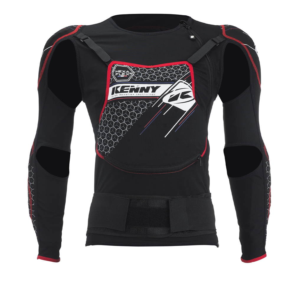 Kenny - Gilet de protection Hexa Noir / Rouge