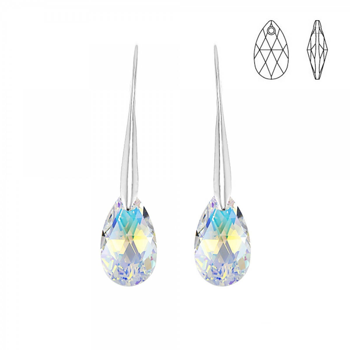 Boucles d'oreilles SC Crystal ornées de Cristaux scintillants