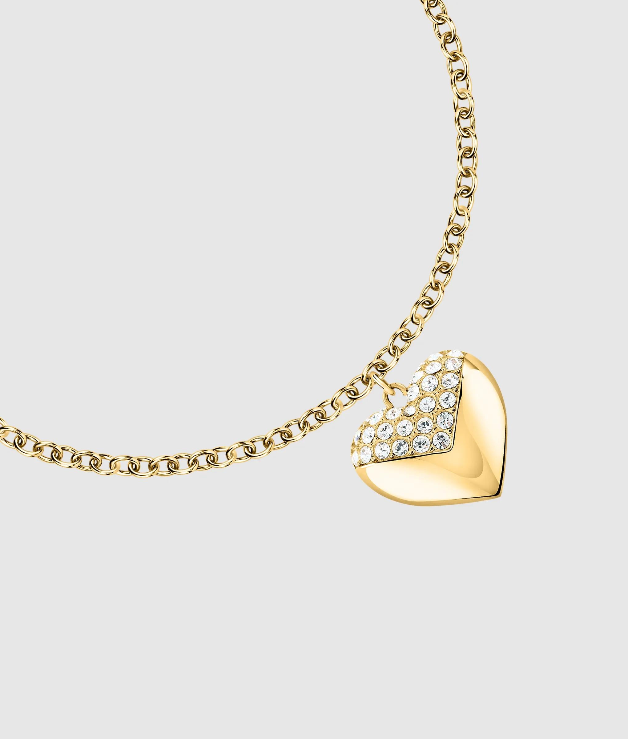 Armband met hartjesbedels in goudkleur