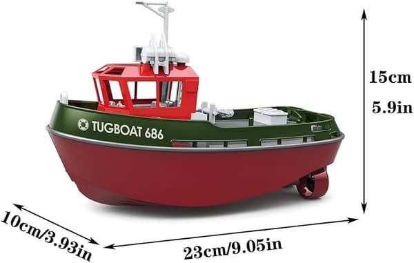 Tug Boat - Radiostyrt mini Slepebåt 686 - Svart