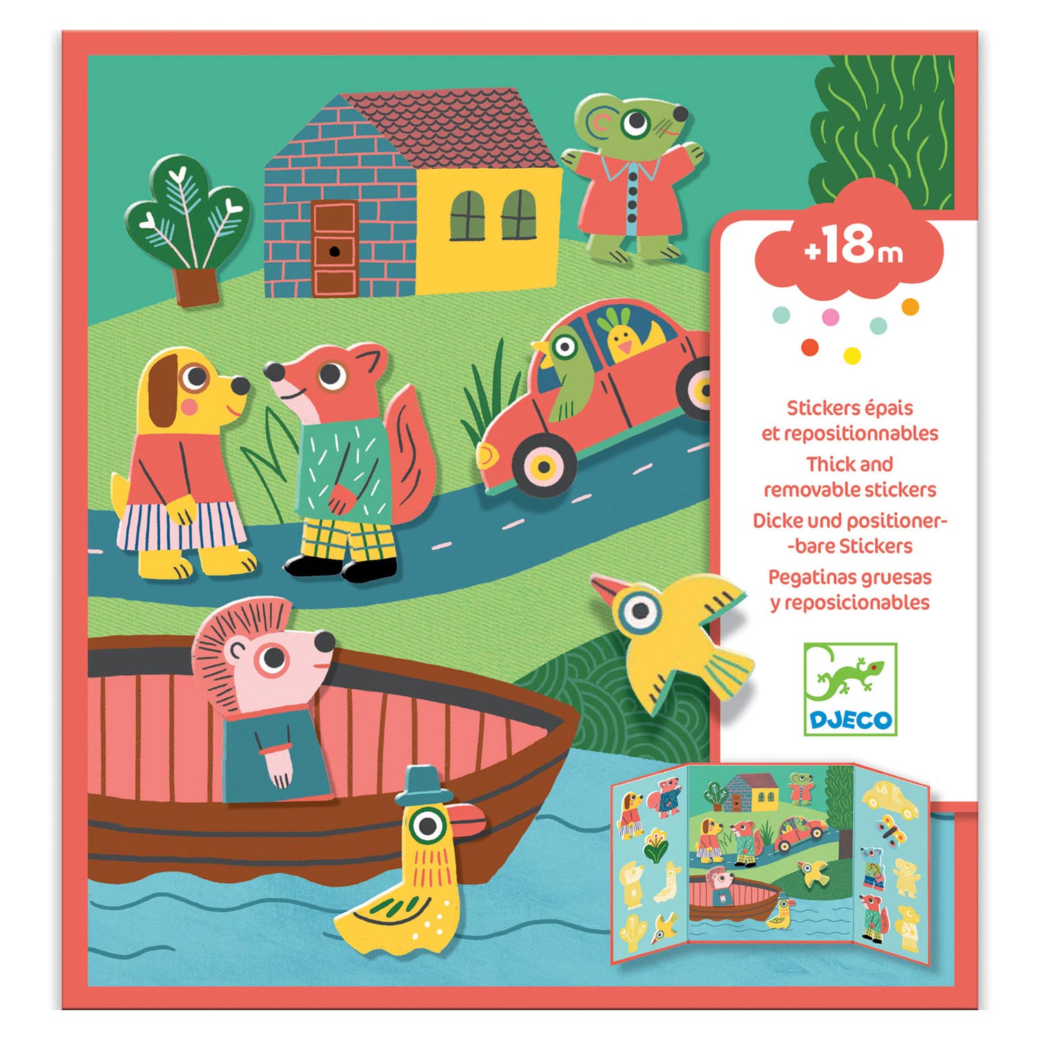 Djeco Herbruikbare Stickers Dierenwereld