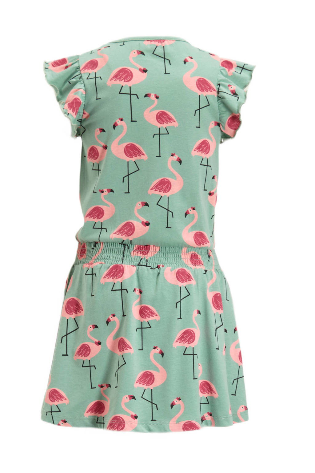 Orange Stars jurk Phyllis met all over print groen/roze