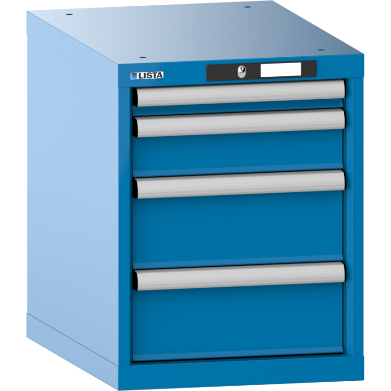Armoire à tiroirs Lista 18x27E H 53,3 x L 41,1 x P 57,2 cm 4 tiroirs (1 x 5, 1 x 10 et 2 x 15 cm) Key Lock
