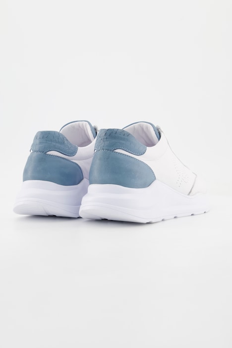 Leder-Sneaker, Farbakzente, Weite H