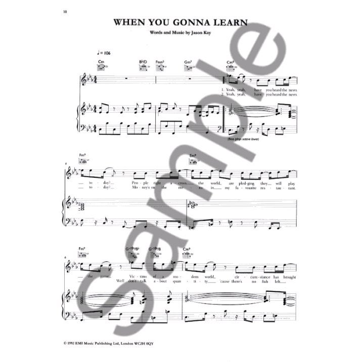 MusicSales - Jamiroquai: High Times (PVG) songbook