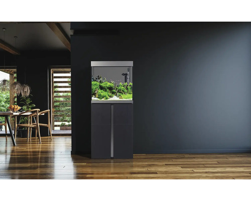 Aquariumcombinatie Fluval Siena 166 met LED-verlichting, verwarming, buitenfilter en kast, 166 l grafiet, 55 x 55 x 128 cm