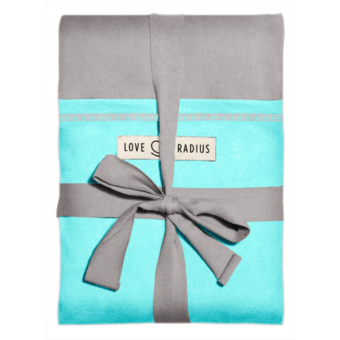 Echarpe de portage l'Originale gris/turquoise - LOVE RADIUS
