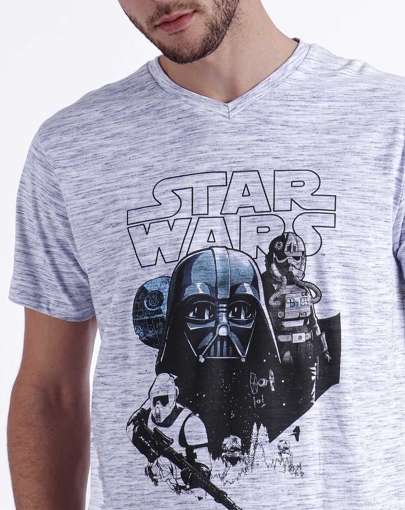 Star Wars Pyjama T-Shirt & Short Anatole blanc/bleu marine