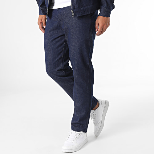 Ensemble Veste Zippée Et Pantalon Bleu Brut