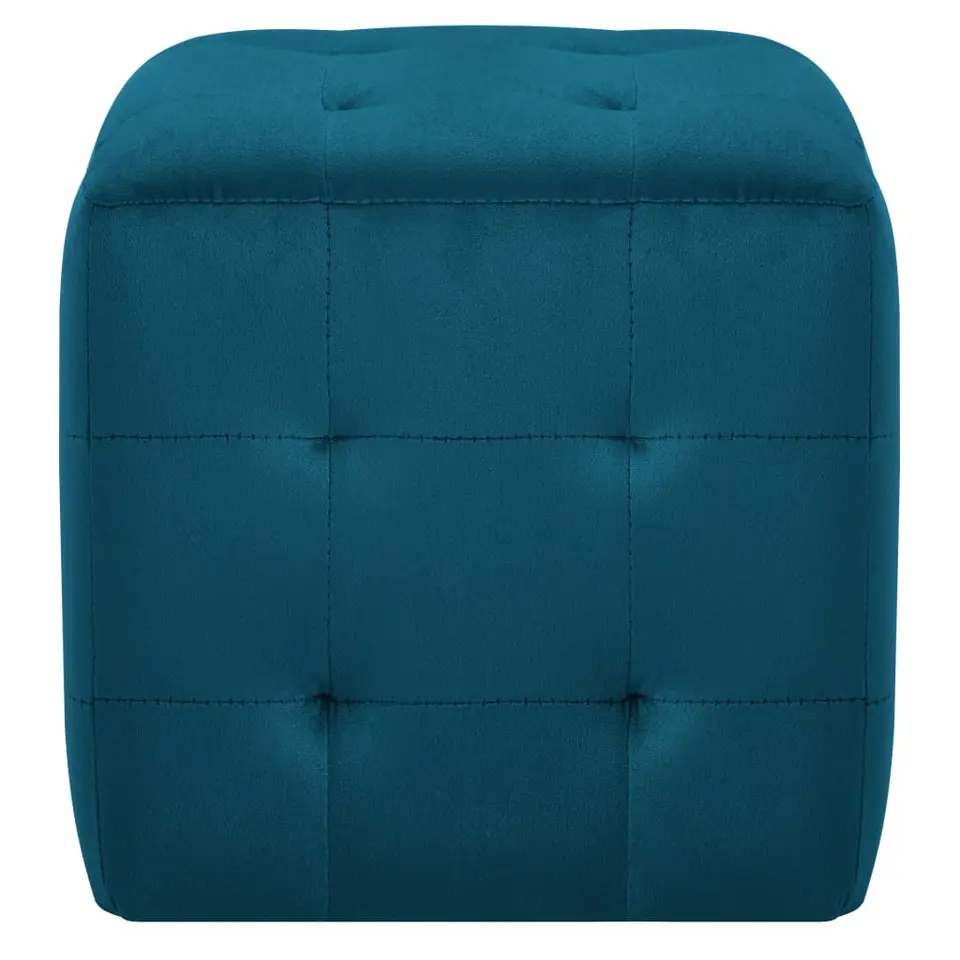 vidaXL - Poef - Blauw - Stof