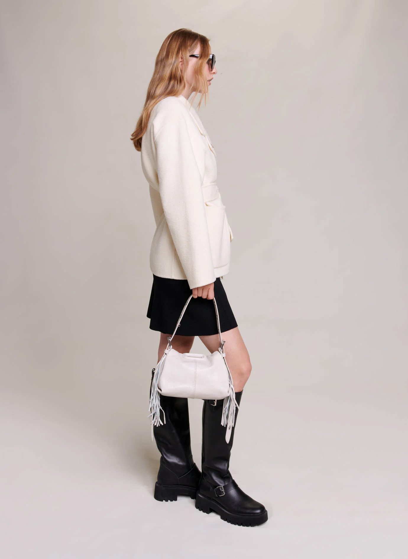 MISS M MINI - Sac épaule en cuir| Blanc