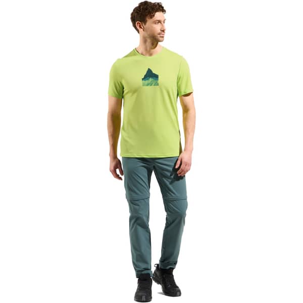 T-shirt running ODLO F-DRY MOUNTAIN CREW NECK S/S SHARP GREEN