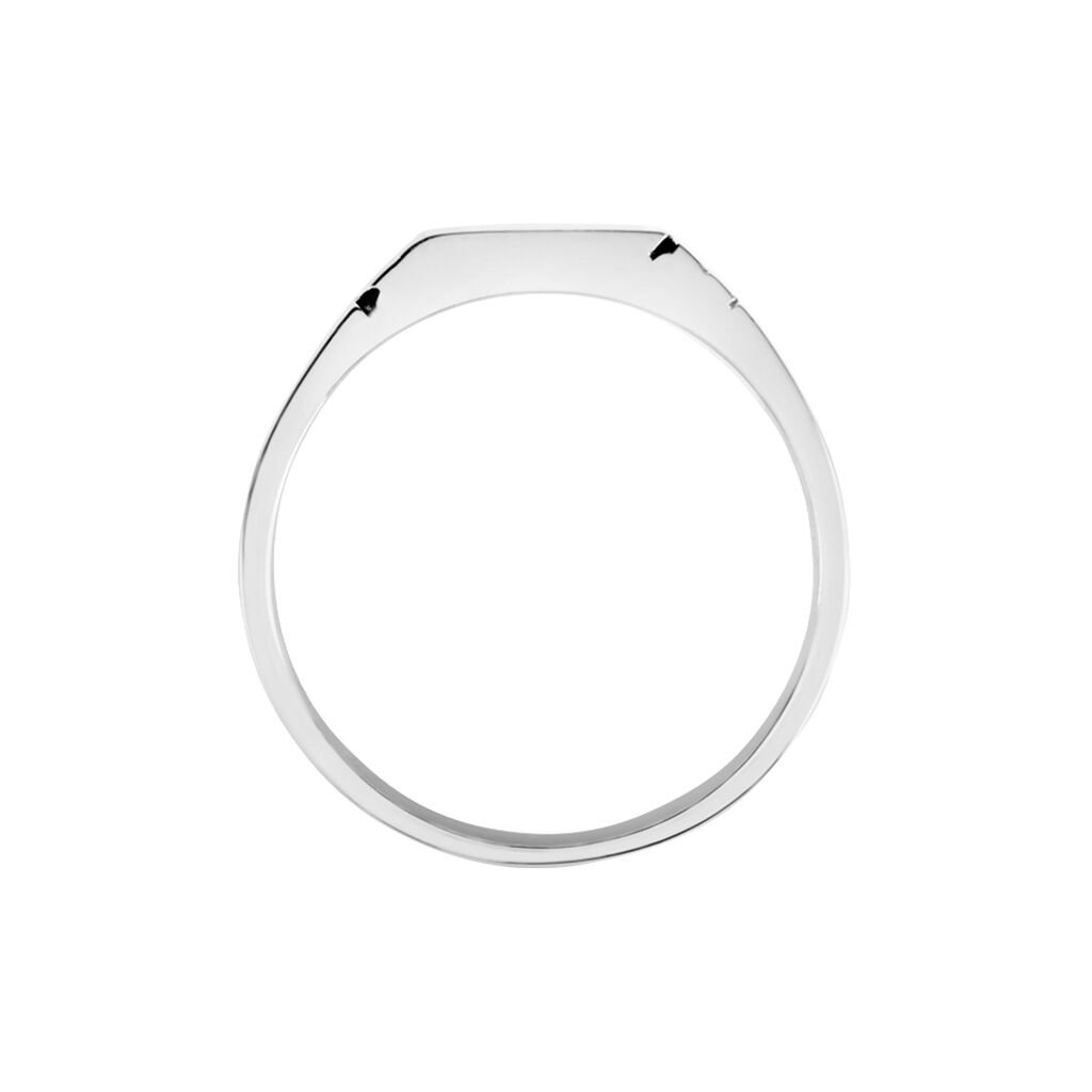Chevalière Luka Argent Blanc