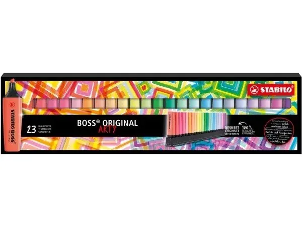 Stabilo Boss® Original Arty - med 23 stk. ass. farver