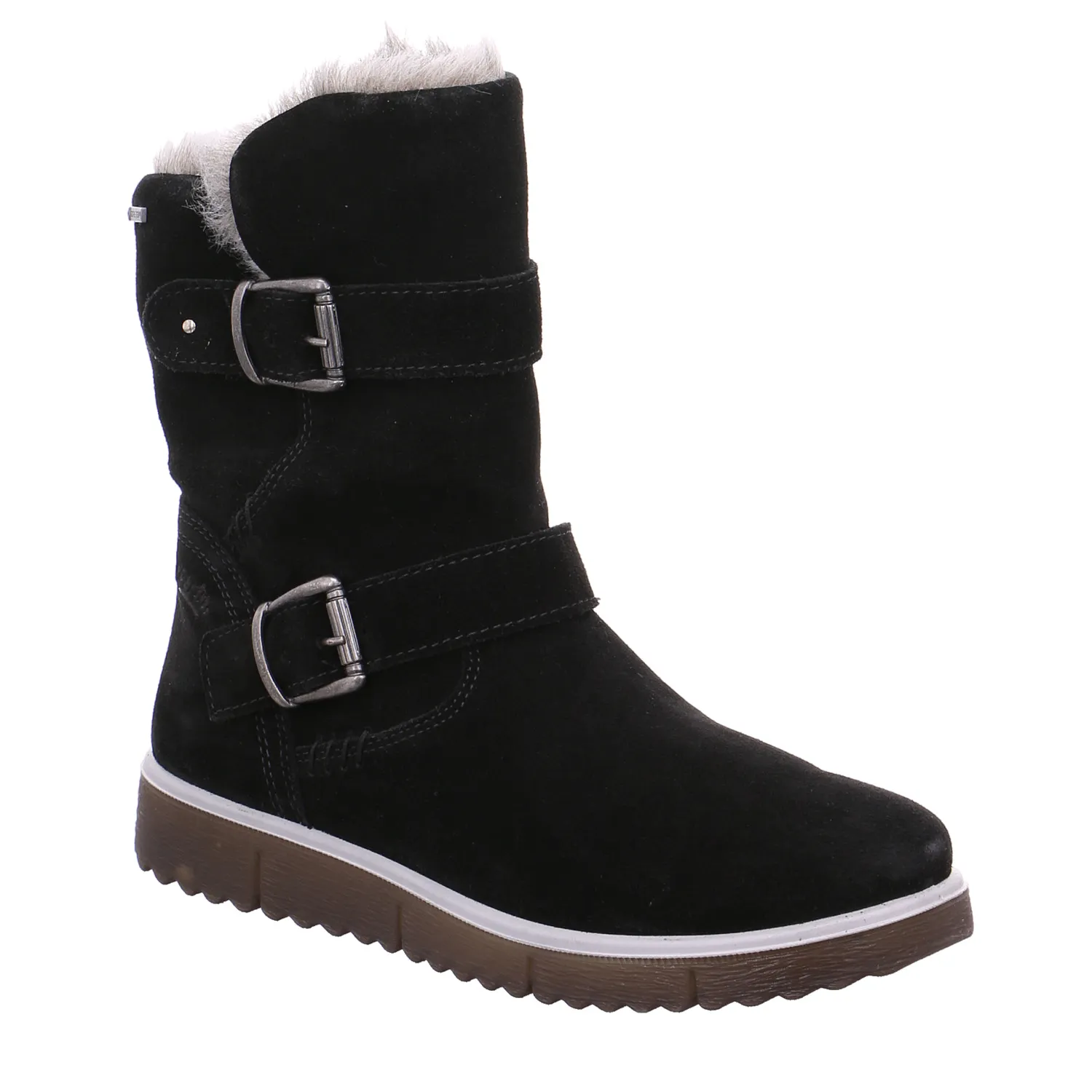 SUPERFIT Mädchen-Winter-Bottine Schwarz Textil  Stiefelette