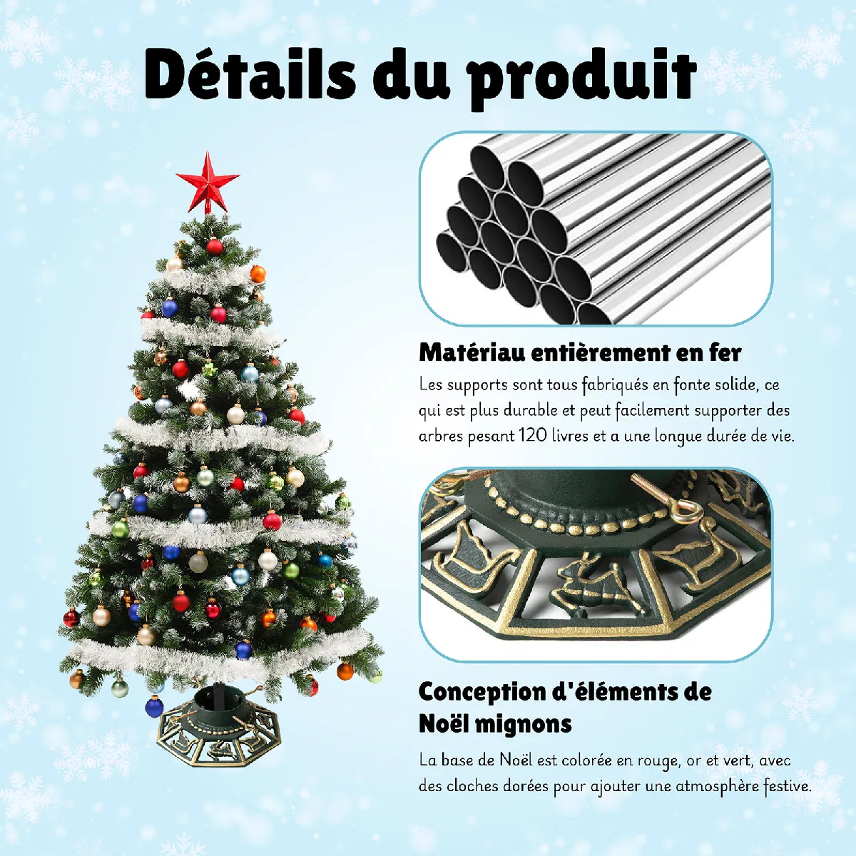 Ventray Support arbre de Noël - Vert