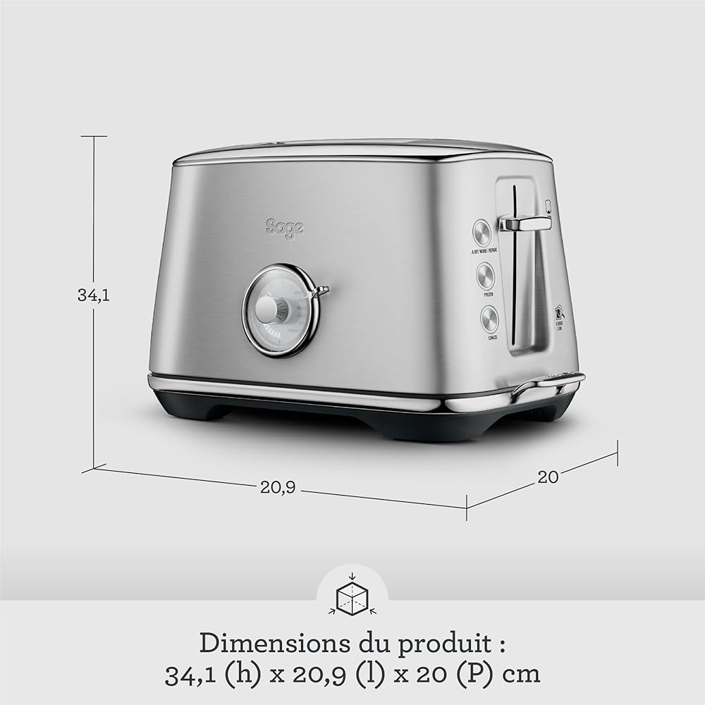 Sage - The Toast Select Luxe - Grille-Pain 2 Fentes avec Indicateur de Compte à Rebours LED - Bleu Prune : Cuisine et Maison
