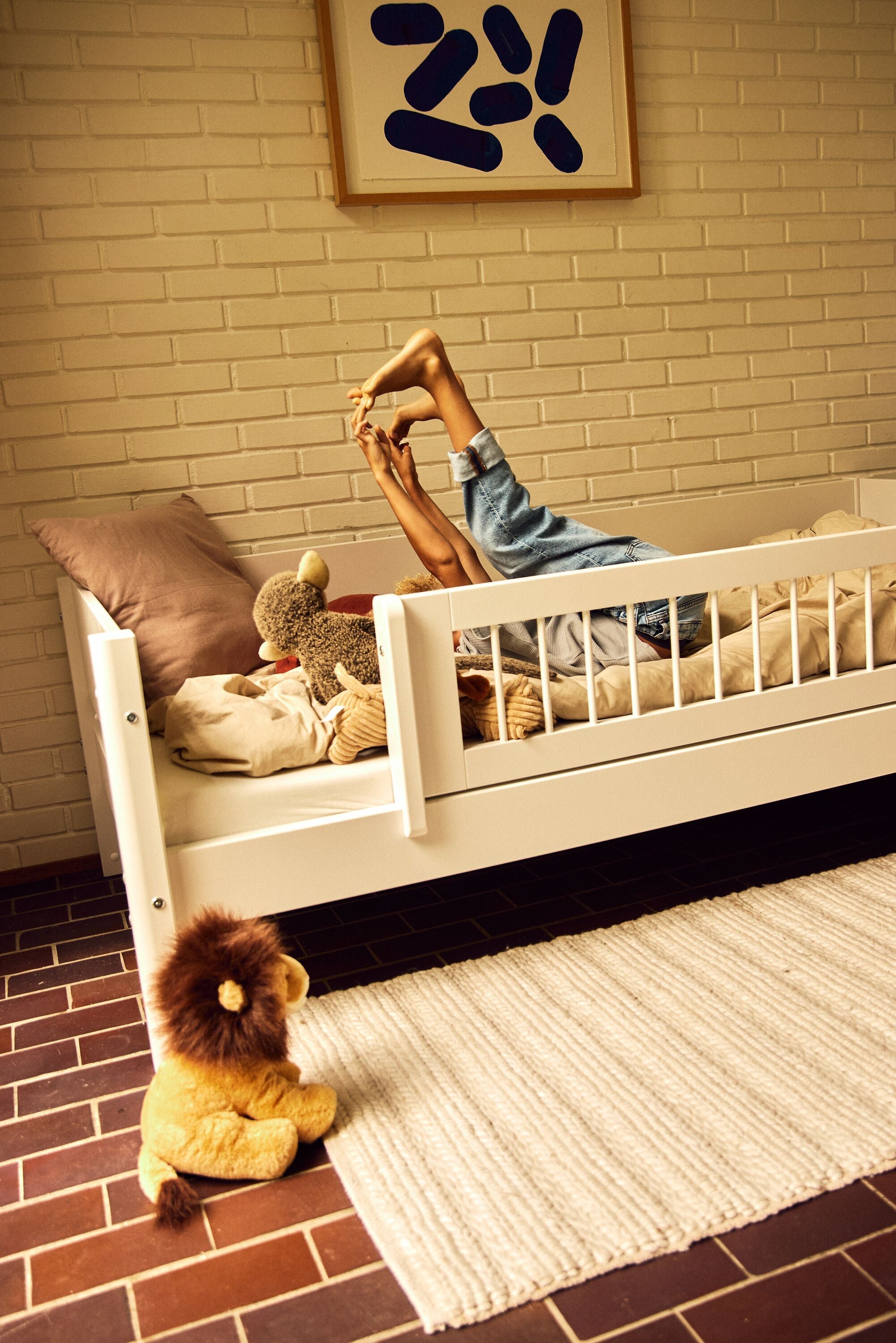 Flexa WHITE Einzelbett - Weiss / B: 101.0 cm x T: 210.0 cm x H: 67.0 cm