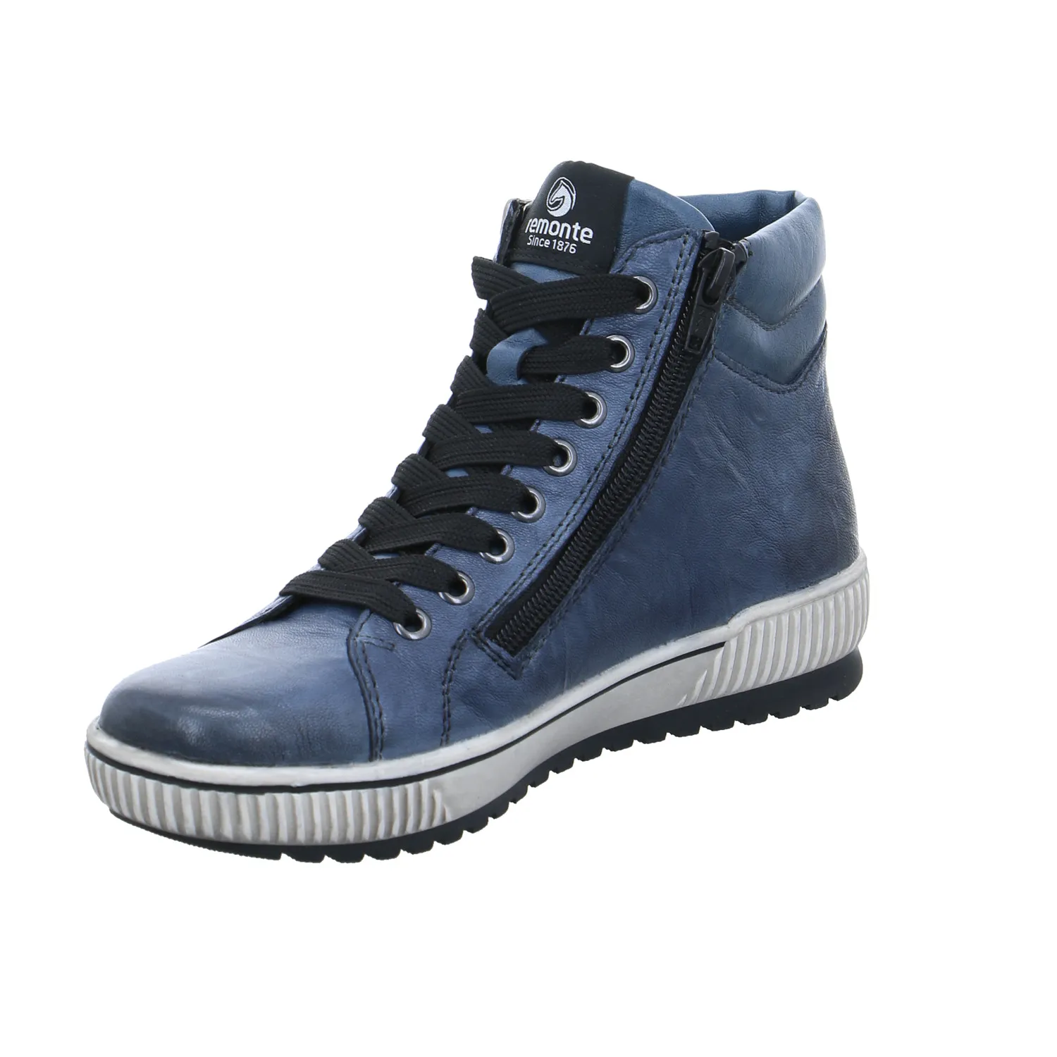 REMONTE Mid Cut Sneaker Blau Leder  mit TEX Membrane
