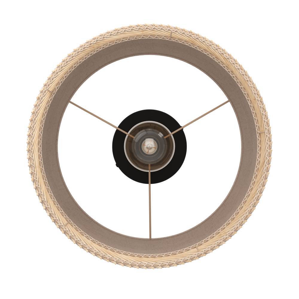 EGLO Tabley Plafondlamp - E27 - Ã 38 cm - Natuur|Bruin|Zwart - Textiel